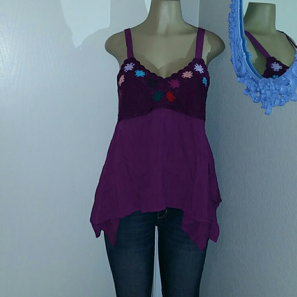 Crochet flower top
